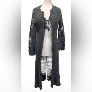 Size M Grey Sigrid Olsen Long Cardigan